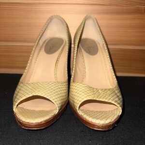 Cole Haan Peep-Toe Wedge Size 8